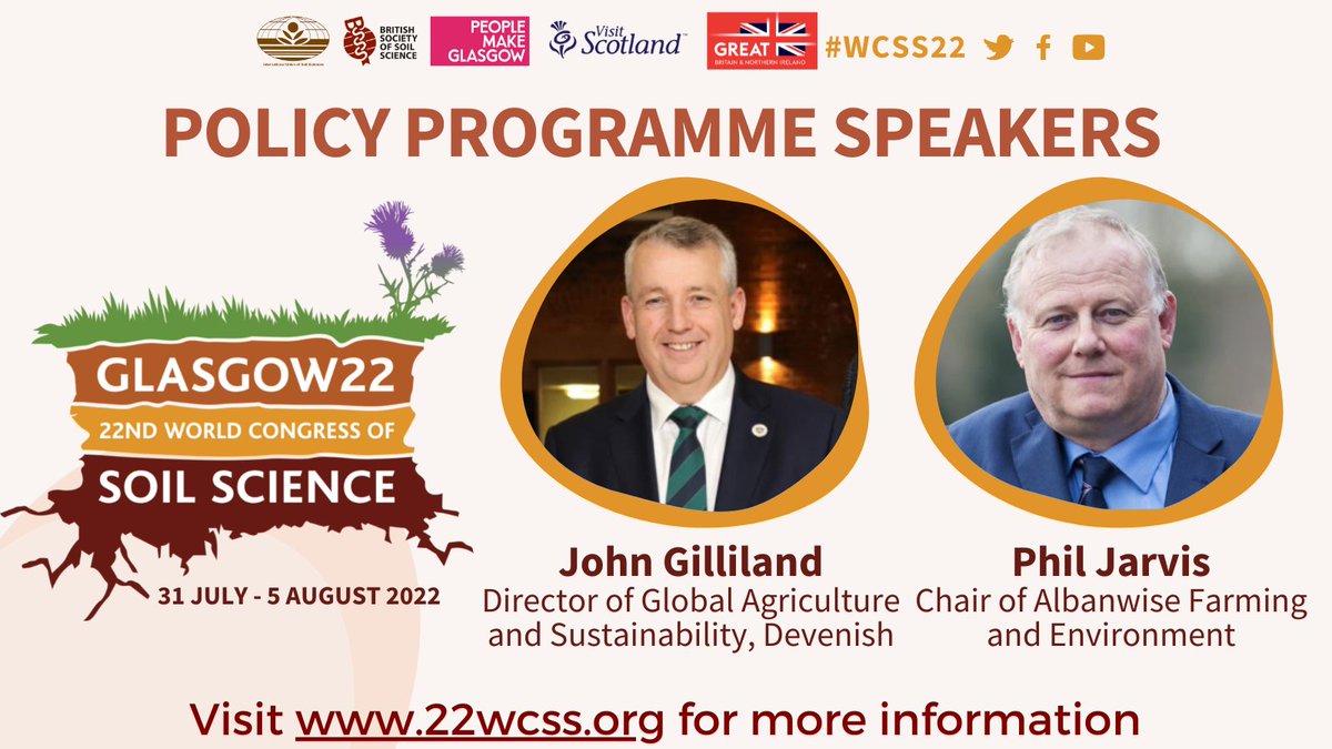 Interested in #environment and #sustainability? Join us at #WCSS22 #Policy #Sessions with #policy #speakers; John Gilliand Director of Agriculture & Sustainability, @DevenishNutri and @Farmerphil1 Chair of Albanwise Farming & Environment. Register today! bit.ly/37X3dxv