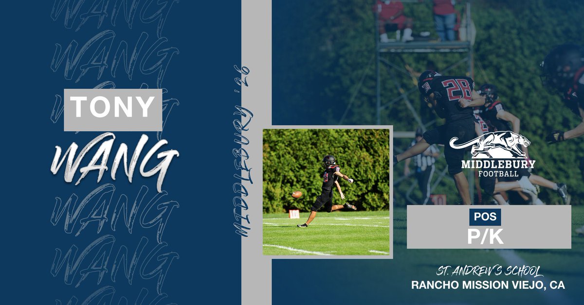 MiddFootball's tweet photo. Tony Wang (St. Andrew’s School, DE) #MIDDFB2026 https://t.co/57MI7vNLrU