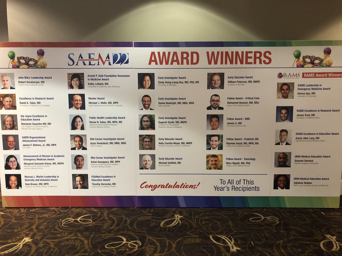 Congratulations again to all of the #SAEM22 award winners!
#SAEM