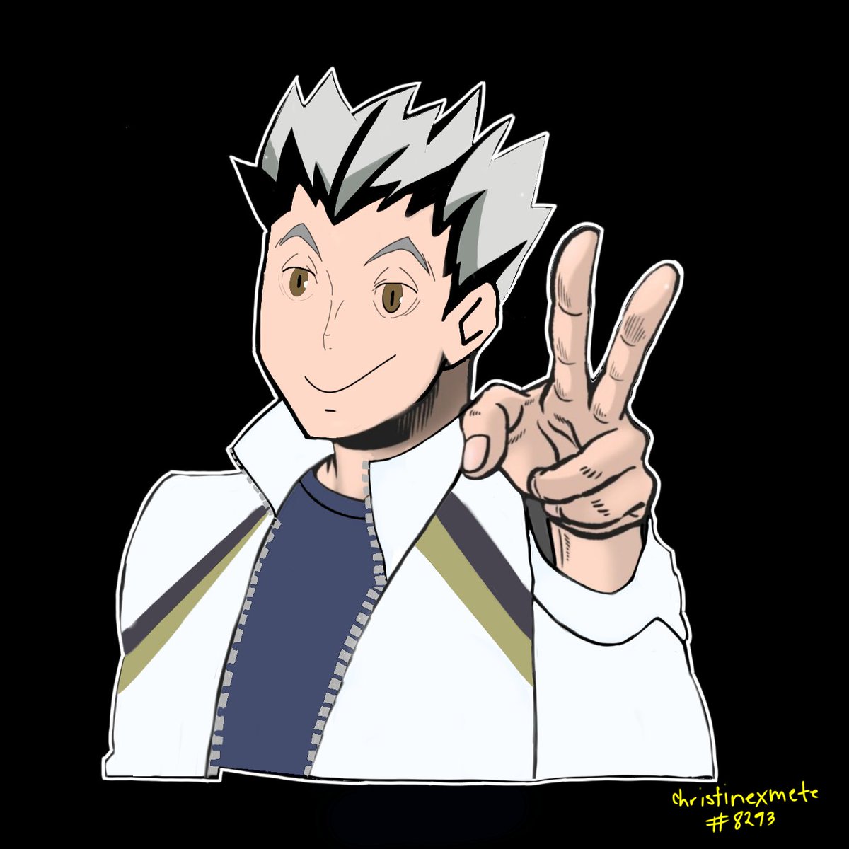 kzthebrave's tweet photo. This is an image that you can hear! 😂 
Hey! Hey! Hey! S/O to Haikyuu! fans out there!

This is my favorite character in Haikyuu! I used one of the art in @0xTajigen and turned it to Bokuto Kotaro.

 Hope you like it. Lezzz gooo! https://t.co/EiPC2d69Vd