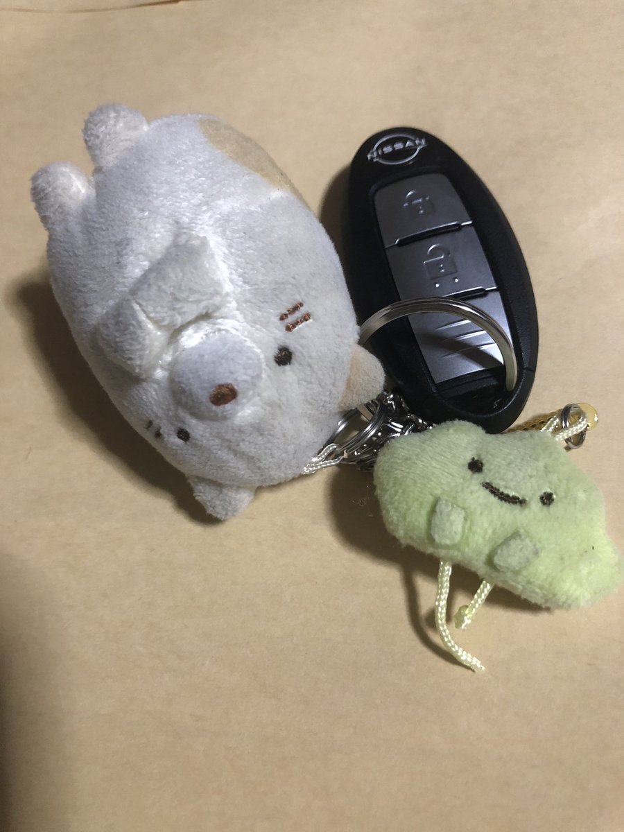 nyanhamham's tweet photo. @IA_5524 じゃあ車のキーに付けてる友達に貰ったこのキャラはすみっコだったのか…（今更の気付き https://t.co/laEfGZhIXD