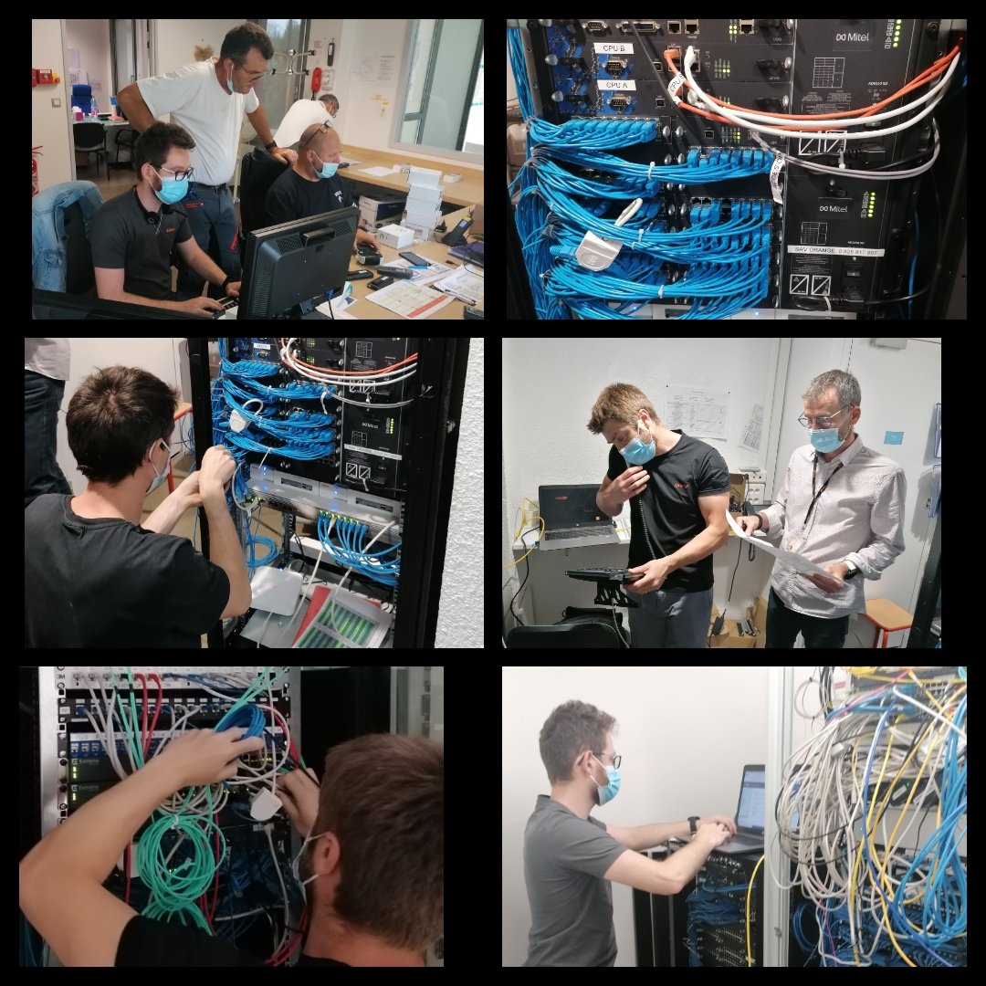 Lancement de la migration téléphonique MITEL de l'hôpital de Bazas avec le collectif DIOCE #UISO, CERAC et partenaire câbleur. Ca démarre correctement la plupart des tests déjà effectués sont OK. Nous poursuivons. <a href="/OrangeNvAquit/">Orange Nouvelle Aquitaine</a> <a href="/Pierre_Lapeyrie/">Pierre</a>