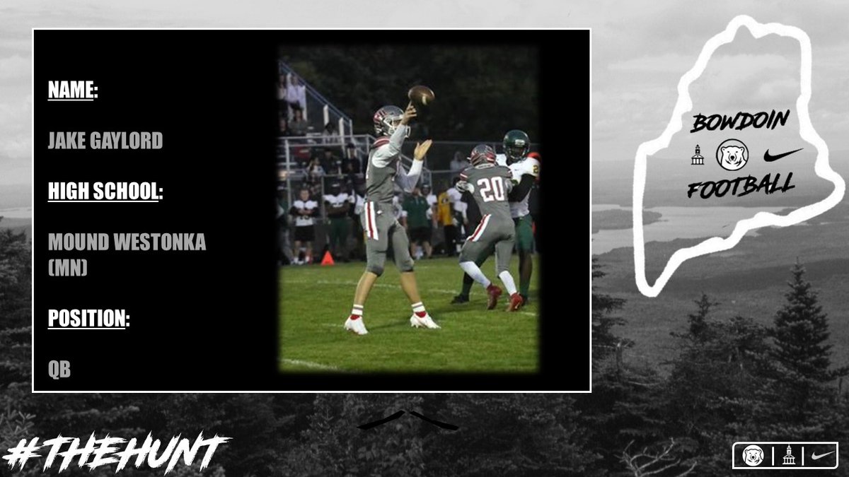 Welcome to <a href="/BowdoinFB/">Bowdoin Football</a> ...

<a href="/jakegaylord14/">Jake Gaylord</a> 

🔗:hudl.com/profile/111232…

#TheHunt🐾