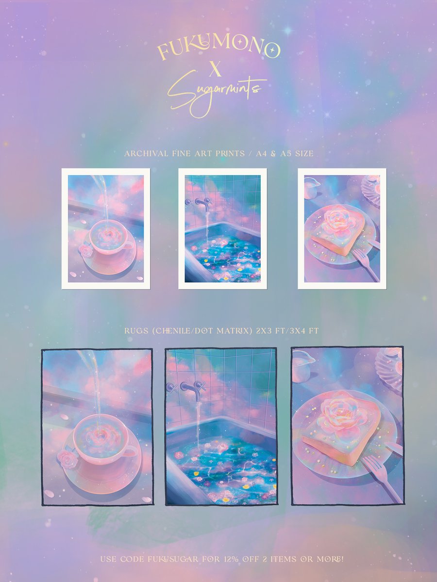 sugarmintdreams's tweet photo. Collab with @fukumonoby! Excited to launch new apparel designs and rugs~✨

https://t.co/EIP3XM3PgC https://t.co/stkld2T4mv