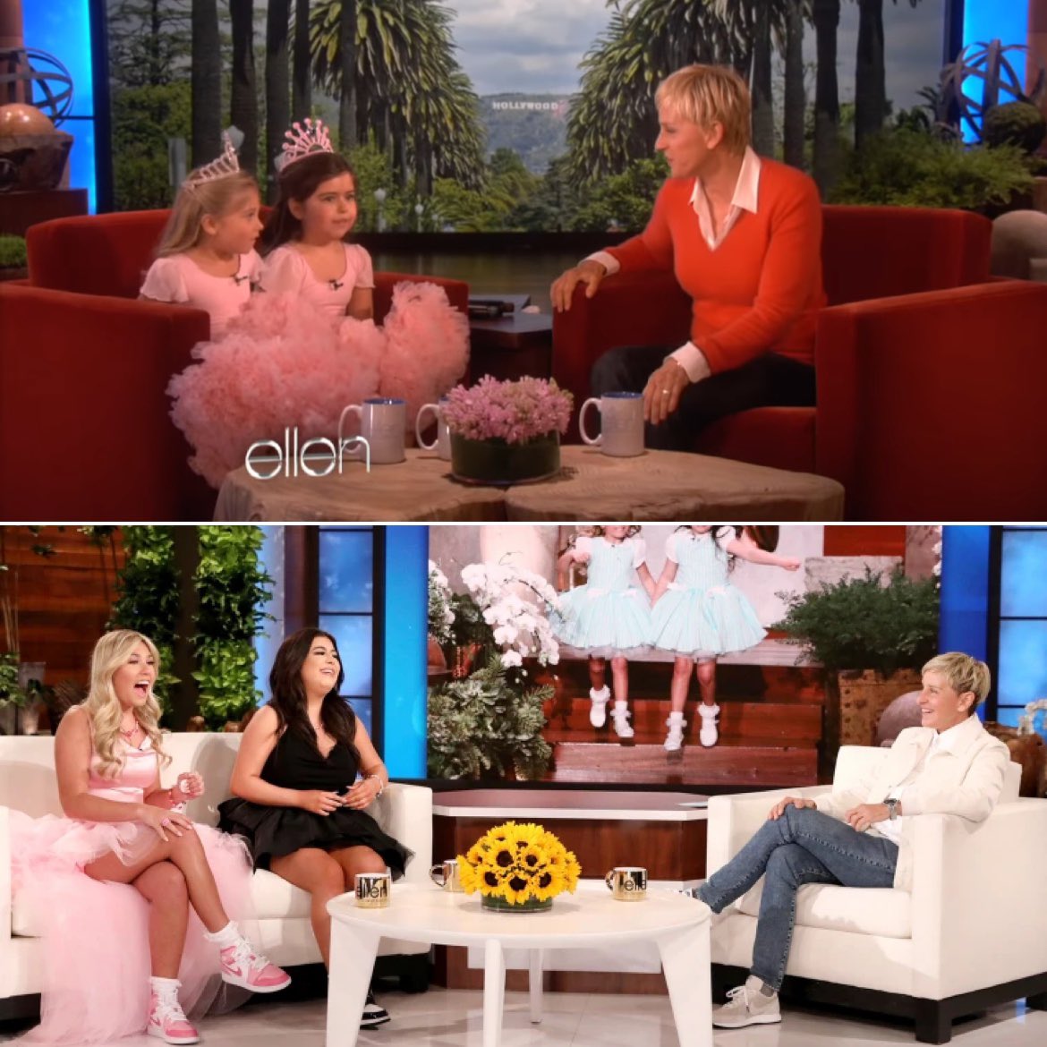 PopCrave's tweet photo. Sophia Grace and Rosie return to ‘Ellen’ nearly 11 years after going viral for their cover of Nicki Minaj’s “Super Bass.” https://t.co/TF7bKKqCJN