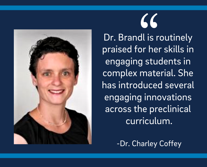 Dr. Katharina Brandl Recognized for Excellence in Teaching
