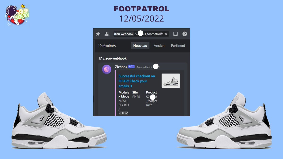 DZinou13's tweet photo. Mesh Success (encore): 
Proxies : @dragonproxies_ @koch_vpn @DonutProxies
CookGroup : @LuckifyFrance @LuteciaProject 
Bot : @MirageBots 
School : @97checkout 
Aco Server : @LPZ_ACO 
It's not dunk black &amp; white but still it's the same colorway so it's okay 😅🔥🔥 https://t.co/0gScAqdGmx