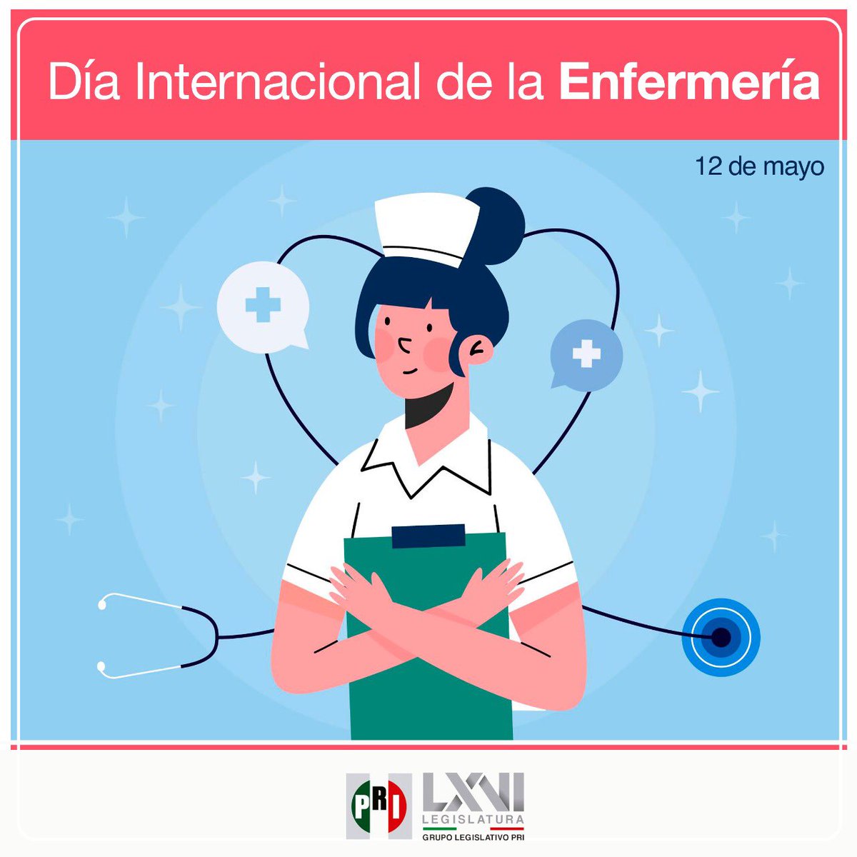 GLPRI_VER's tweet photo. Desde el Grupo Legislativo del #PRI reconocemos a todas y todos los que dedican su vida a dar cuidados a otros. #DiaInternacionalDeLaEnfermeria https://t.co/IqAKWSrBwp