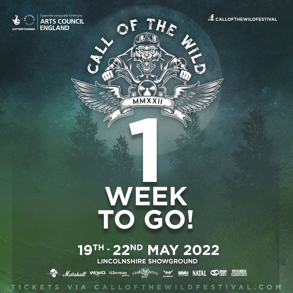 ONE WEEK!!!!!!!! Do NOT miss out, grab your last minute ticket now .... bit.ly/COTW-2022 #callofthewild #callofthewildfestival #cotw2022 #ukfestival #festival #outdoorfestival #rock #rockfestival #rockshow #rockgig #thetreatment #massivewagons #recklesslove #philcampbell