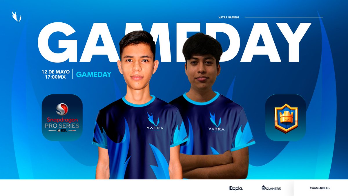 VatraGaming (@vatragaming) on Twitter photo #CLASHROYALE | GAMEDAY ⚔️
¡Qué bárbaros! Nuestros jugadores <a href="/ardentoas191/">STMN Ardentoas</a> y <a href="/kevin_suas1/">Kevin</a> estarán jugando en la <a href="/ESLClashRoyale/">ESL Clash Royale</a> el día de hoy en punto de las 17:00🇲🇽
✨Vengan a ver toda la acción en: twitch.tv/esl_mobile
#GAMEONFIRE🔥 #GOVATRA💙 #snapdragonproseries #CLASHROYALE | GAMEDAY ⚔️
¡Qué bárbaros! Nuestros jugadores <a href="/ardentoas191/">STMN Ardentoas</a> y <a href="/kevin_suas1/">Kevin</a> estarán jugando en la <a href="/ESLClashRoyale/">ESL Clash Royale</a> el día de hoy en punto de las 17:00🇲🇽
✨Vengan a ver toda la acción en: twitch.tv/esl_mobile
#GAMEONFIRE🔥 #GOVATRA💙 #snapdragonproseries