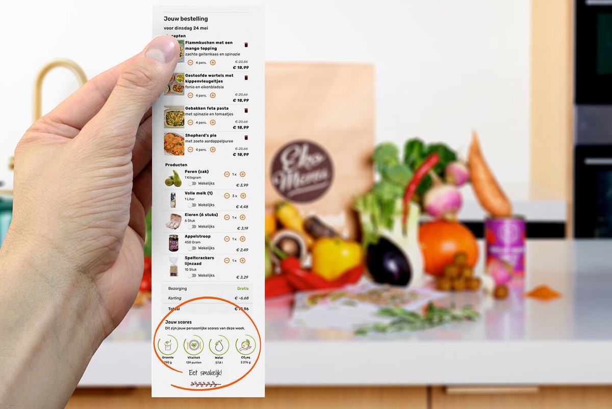 ekomenu's tweet image. We hebben een nieuwe website en we zijn megatrots.🤩 Helemaal op en top gebruiksvriendelijk én met een wereldprimeur: een digitale kassabon waarop jij de impact kunt zien op het milieu van jouw maaltijd. Meer weten?😁 Bekijk dan onze foodprint pagina! bit.ly/3N7p83Q