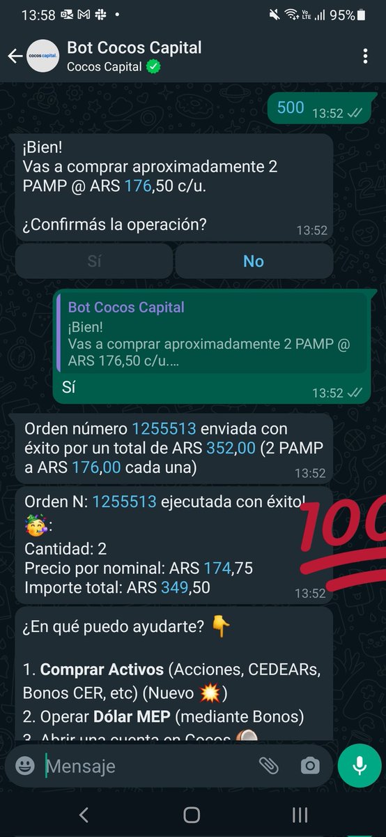 liberdan's tweet photo. @arielsbdar Y te confirma la orden al momento, y siempre se terminan ejecutando un poco más abajo del precio indicativo 🥥 https://t.co/qupoK866sn