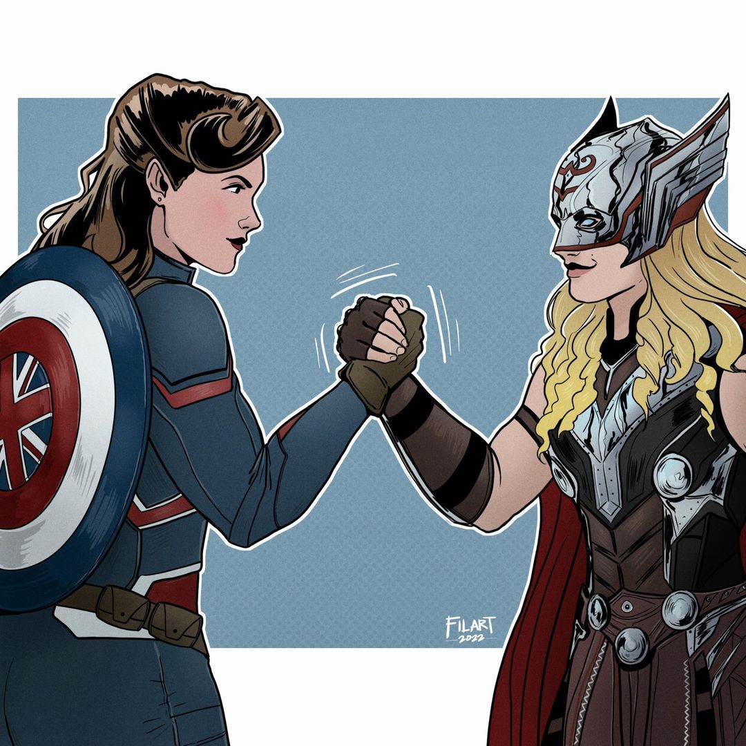 RT @ladiesofcomics: #CaptainCarter and #Thor by Sean Filart. https://t.co/TOD7A2RsHw