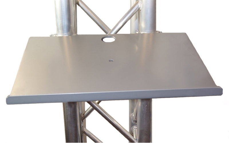 QuikStageMN's tweet photo. Check out our truss shelves! This shelf is perfect for a light, speaker, lap top, iPads, brochures, or anything else you wish to display. 

#portablestaging #quikstage #madeinusa  #elevateyourevent #highqualitystages #bestportablestages #truss https://t.co/jY6wxAuwww
