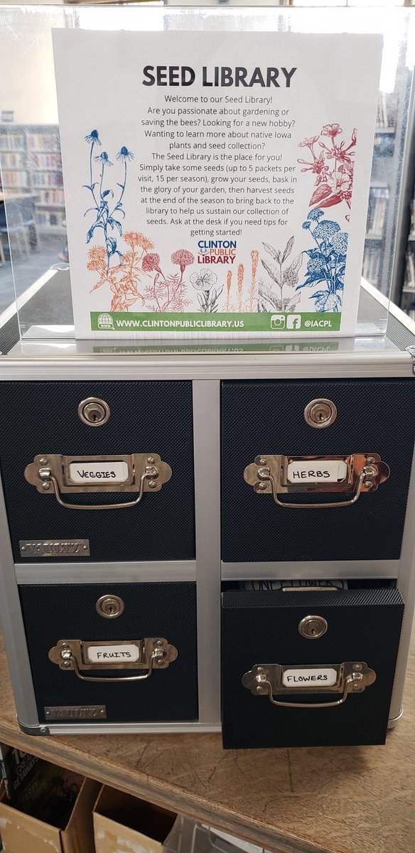 Haffacent's tweet photo. Seeds available at our local library.
What a great idea!
Take up to 5 paks now and bring back some seeds in the fall. https://t.co/CxRWx042aA