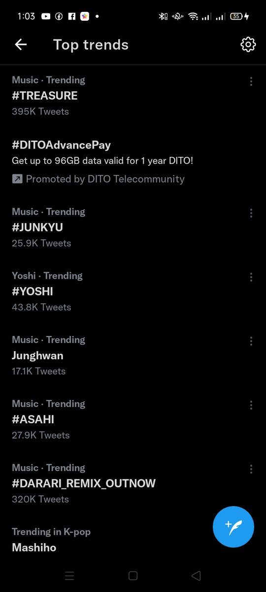 Nitueme12's tweet photo. #treasure_effect #DARARI_REMIX_OUTNOW #HYUNSUK #jihoon #yoshi #yedam #mashiho #junkyu #treasure #haruto #asahi #wannaone #doyoung #jaehyuk #jeongwoo #bangyedam #junghwan watch treasure dararari remix now 😁😎🤟🤟🤟 https://t.co/U0JWjbF2CH
