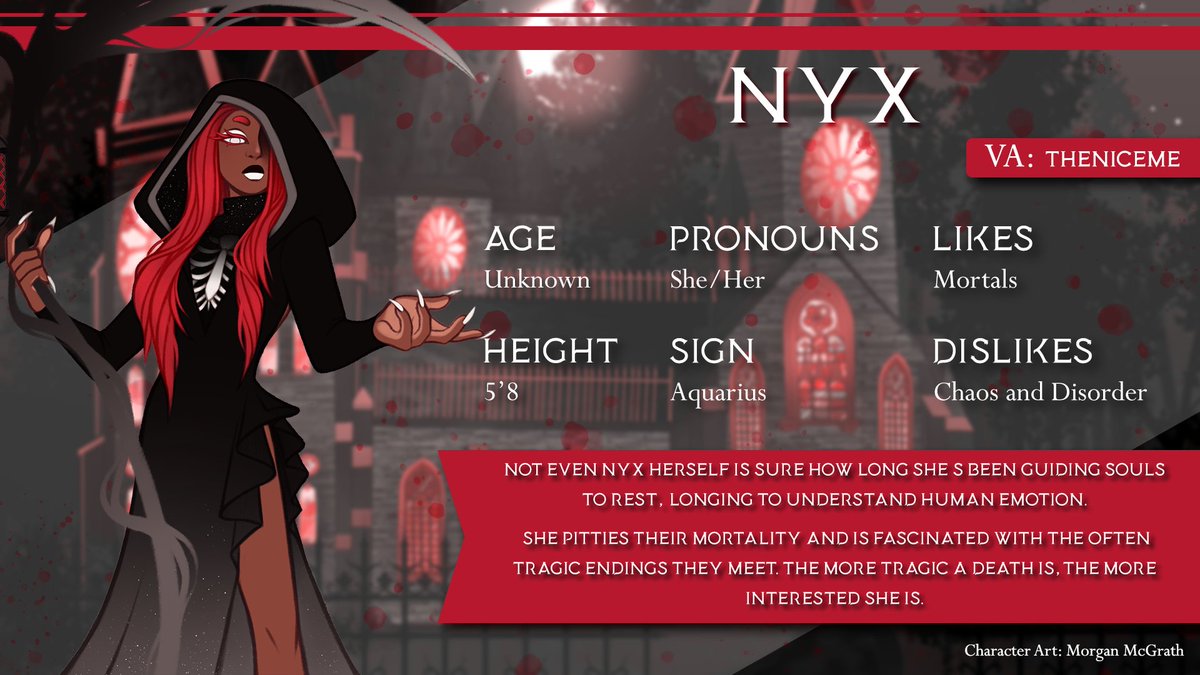 SpookyDatingSim's tweet photo. You can rest easy knowing Nyx is here to guide you.

#datingsim #visualnovel #monstergirl #grimreaper https://t.co/d2P7OcoHuX