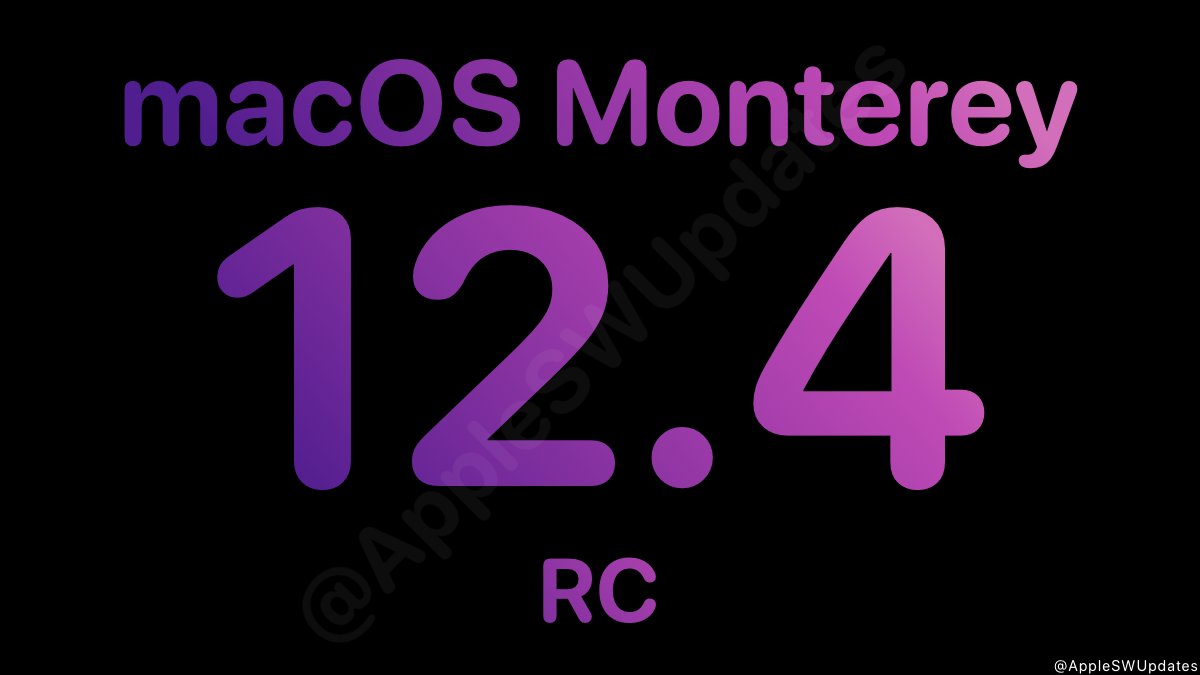 iSWUpdates's tweet photo. macOS Monterey 12.4 Release Candidate (21F79) has been released for registered developers and public beta testers. #macOS124 #RC #macOS124RC https://t.co/rvMuXGkls2