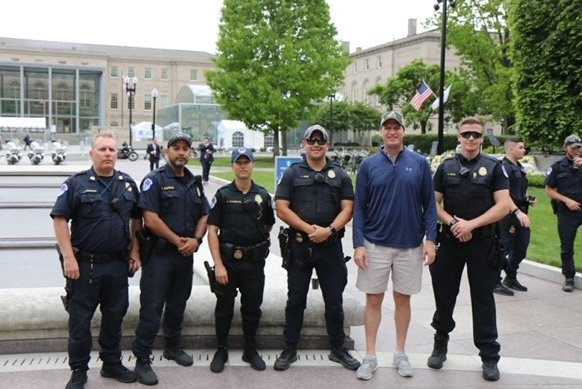 RepPfluger's tweet photo. Honored to join @GOPLeader for the Back the Blue Bike Tour honoring law enforcement officers, including two Concho Valley Sheriff's Deputies who lost their lives in the line of duty last year.

Law Enforcement officers are heroes. Proud to #BackTheBlue https://t.co/CHlaC0629U