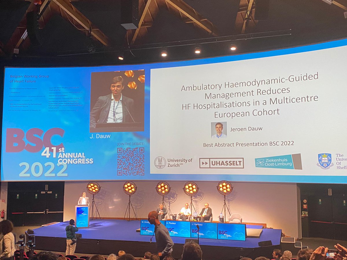 Very happy to present some of our research on hemodynamic-guided therapy with PAP sensors as Best Abstract at the annual #BSCCongress earlier today. I hope implementation in practice will follow. Thanks to all collaborators!

<a href="/WilfriedMullens/">Wilfried Mullens</a> <a href="/LCRCenter/">LCRC</a> <a href="/uhasselt/">Universiteit Hasselt</a> <a href="/ZOLziekenhuis/">ZOL</a>