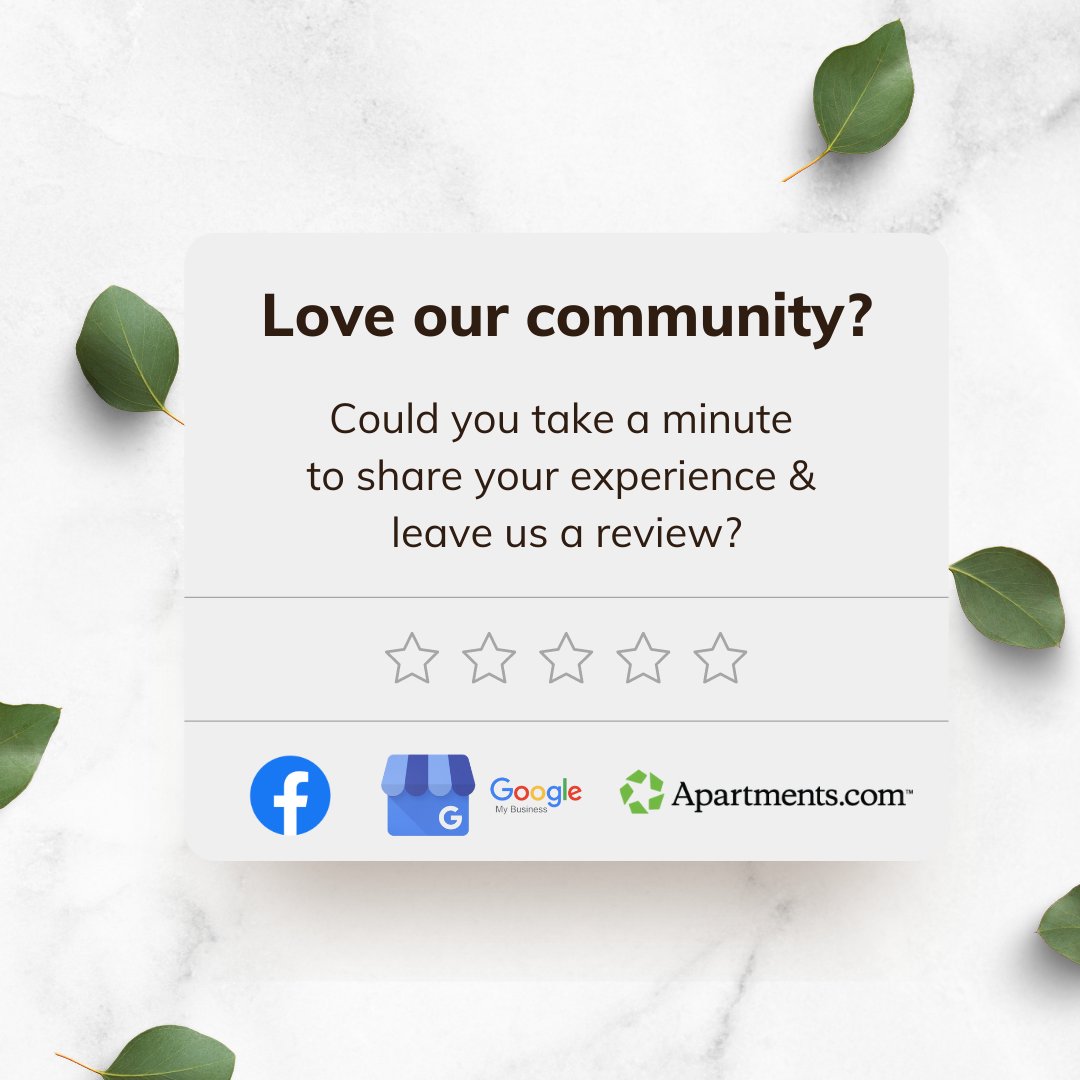 CovingtonLake's tweet photo. Above all else, we value resident feedback. If you have a moment, why not leave us a review so we can hear from you? https://t.co/vqRdH1nsbJ
