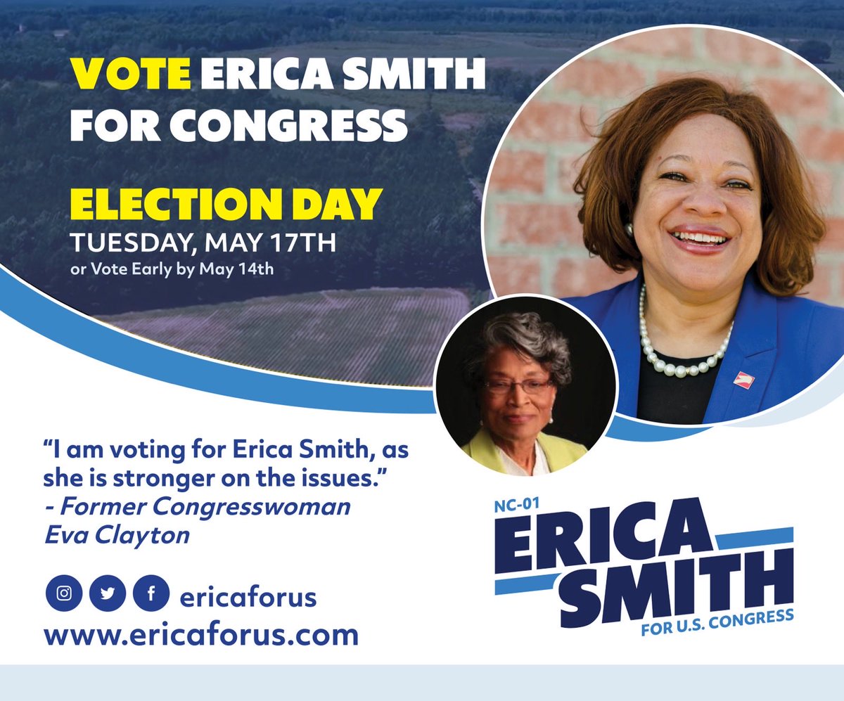 Congresswoman Eva Clayton served eastern North Carolina with unparalleled integrity, honor, and distinction. She’s a personal hero of mine and I’m so grateful for her support.