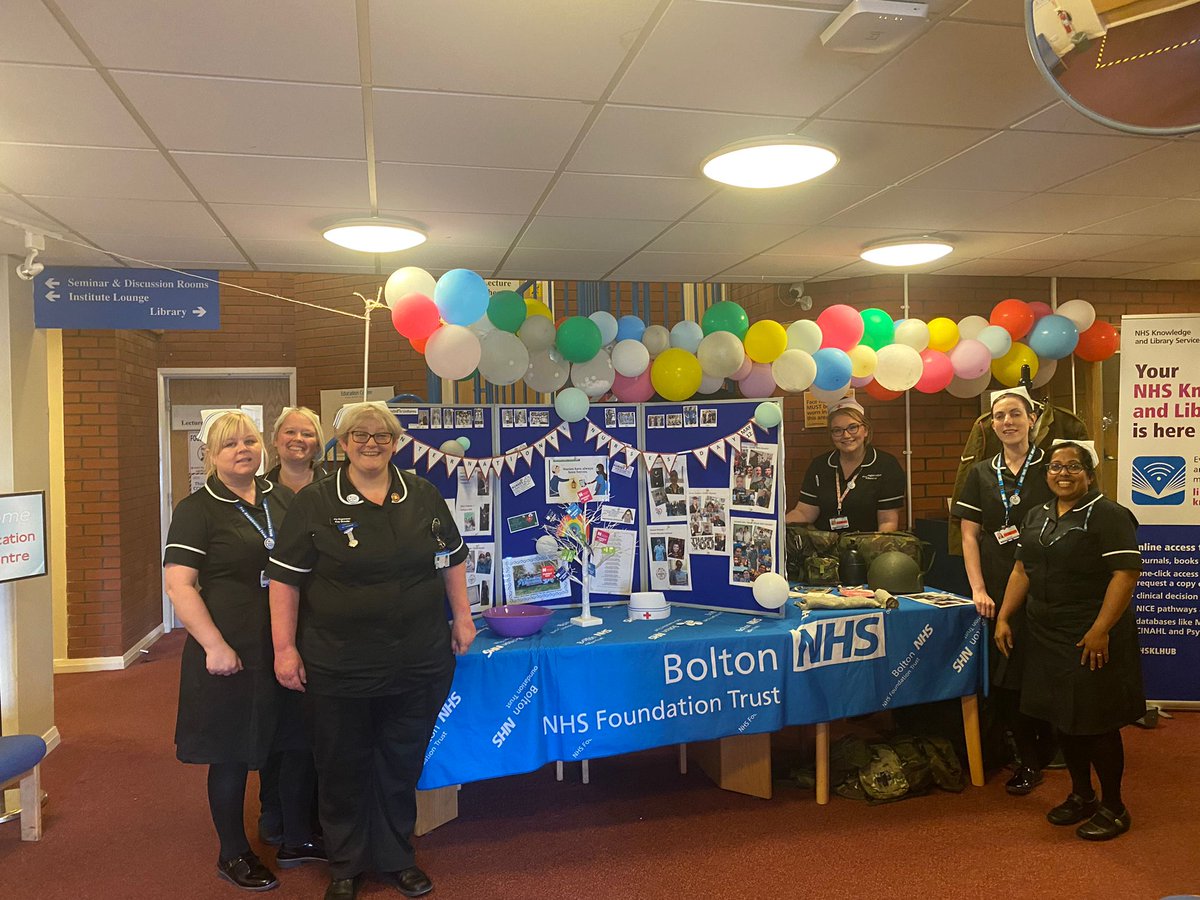 BrindleKay's tweet photo. @boltonnhsft the amazing Pre-registration team celebrating international nurses day.#InternationalNursesDay #supporting nurses of the future https://t.co/8IPcB8cJyn