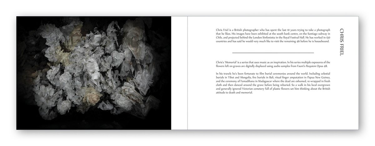 JoeARWright's tweet photo. 📚🧵\3

Another publication feat Chris’s work I produced was on behalf of @inside_the_out for our first group exhibition in 2016

Chris exhibited work from his ‘Memorial’ series https://t.co/ZJU5NCQCBb