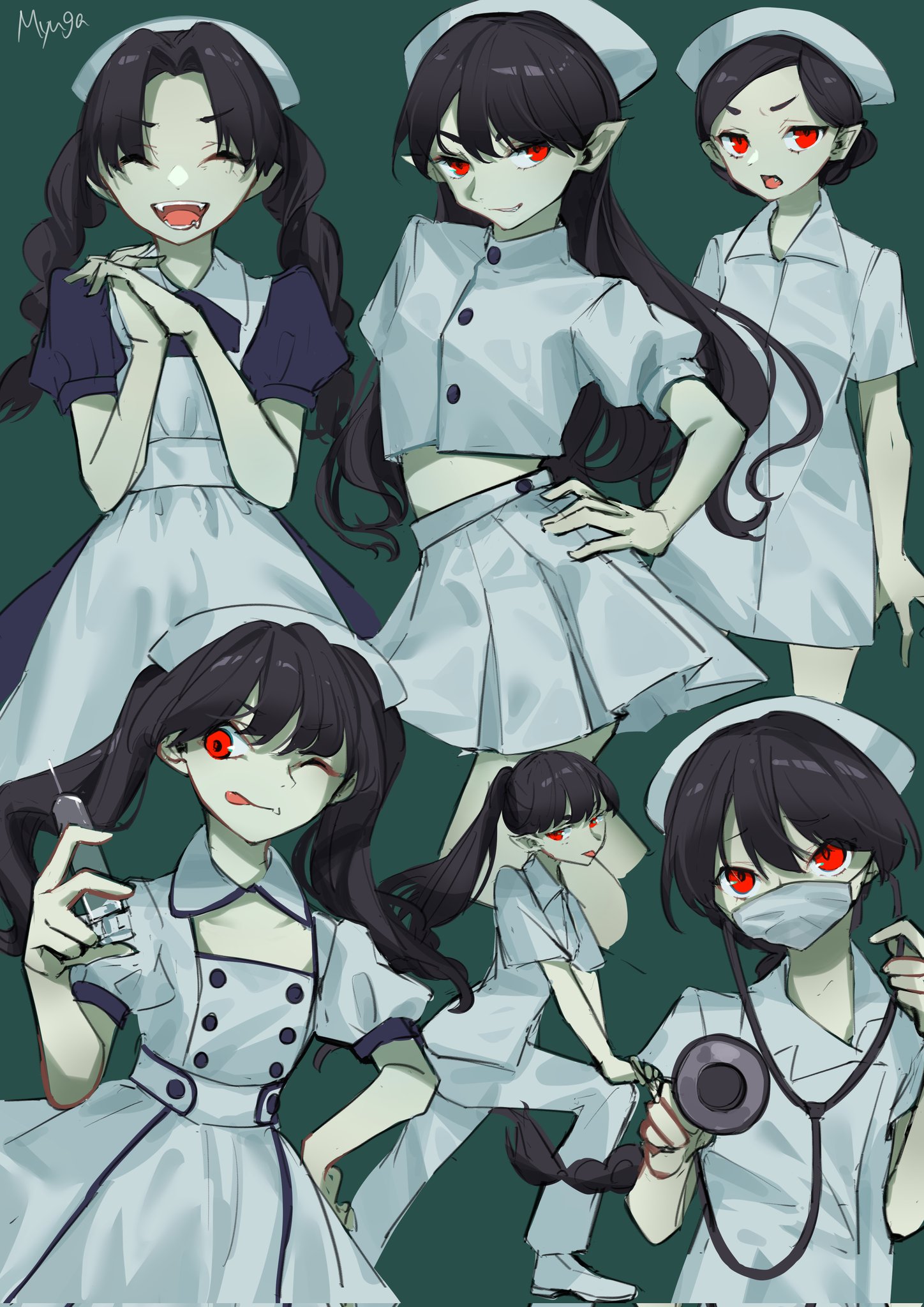 Myuga ナース服study イラスト T Co Enwxgoymj3 Twitter
