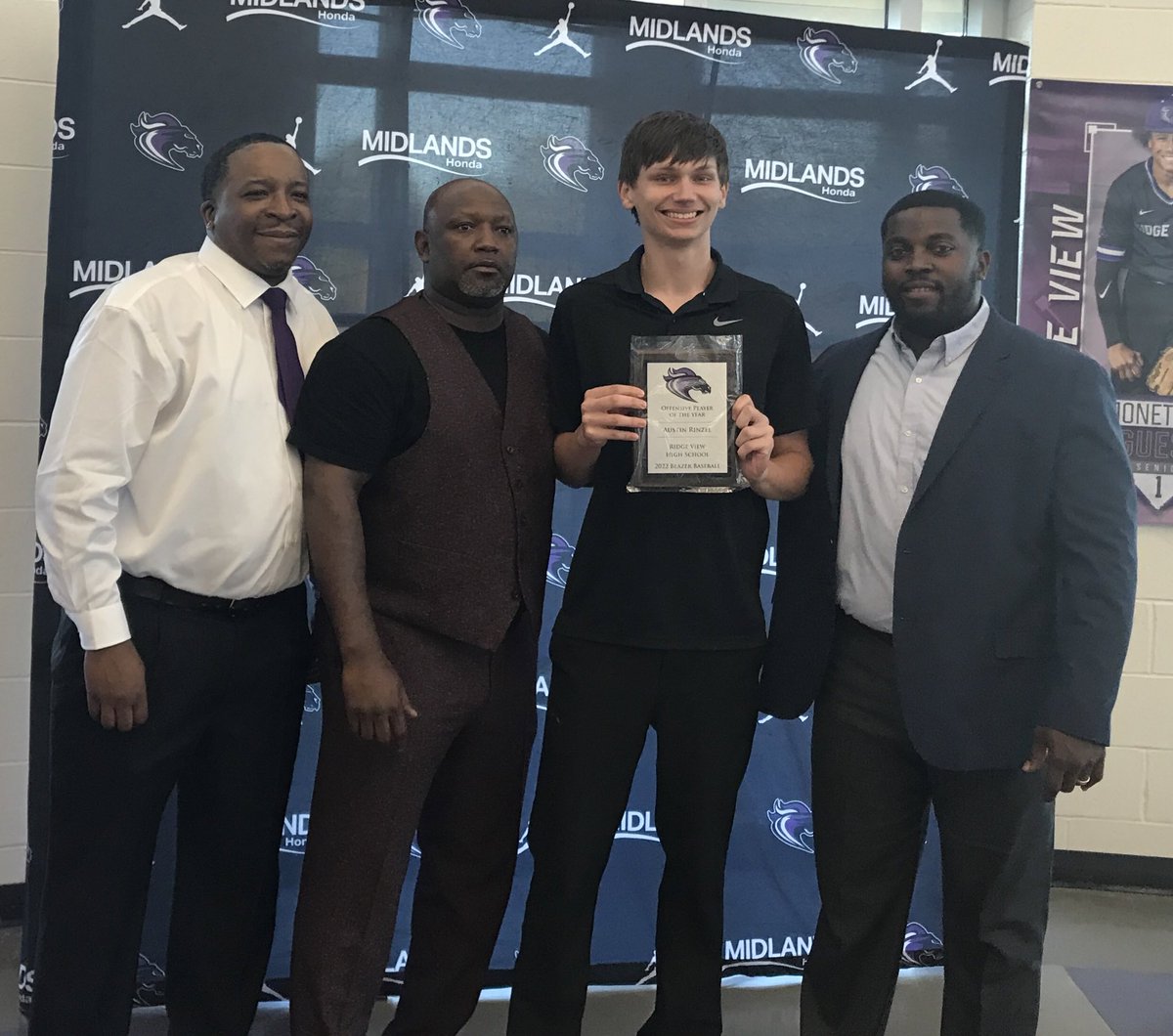 Named 2022 Offensive Player of the Year for my high school baseball team.  Great coaches and great teammates! <a href="/rvbasesloaded/">Bases Loaded Booster Club</a>