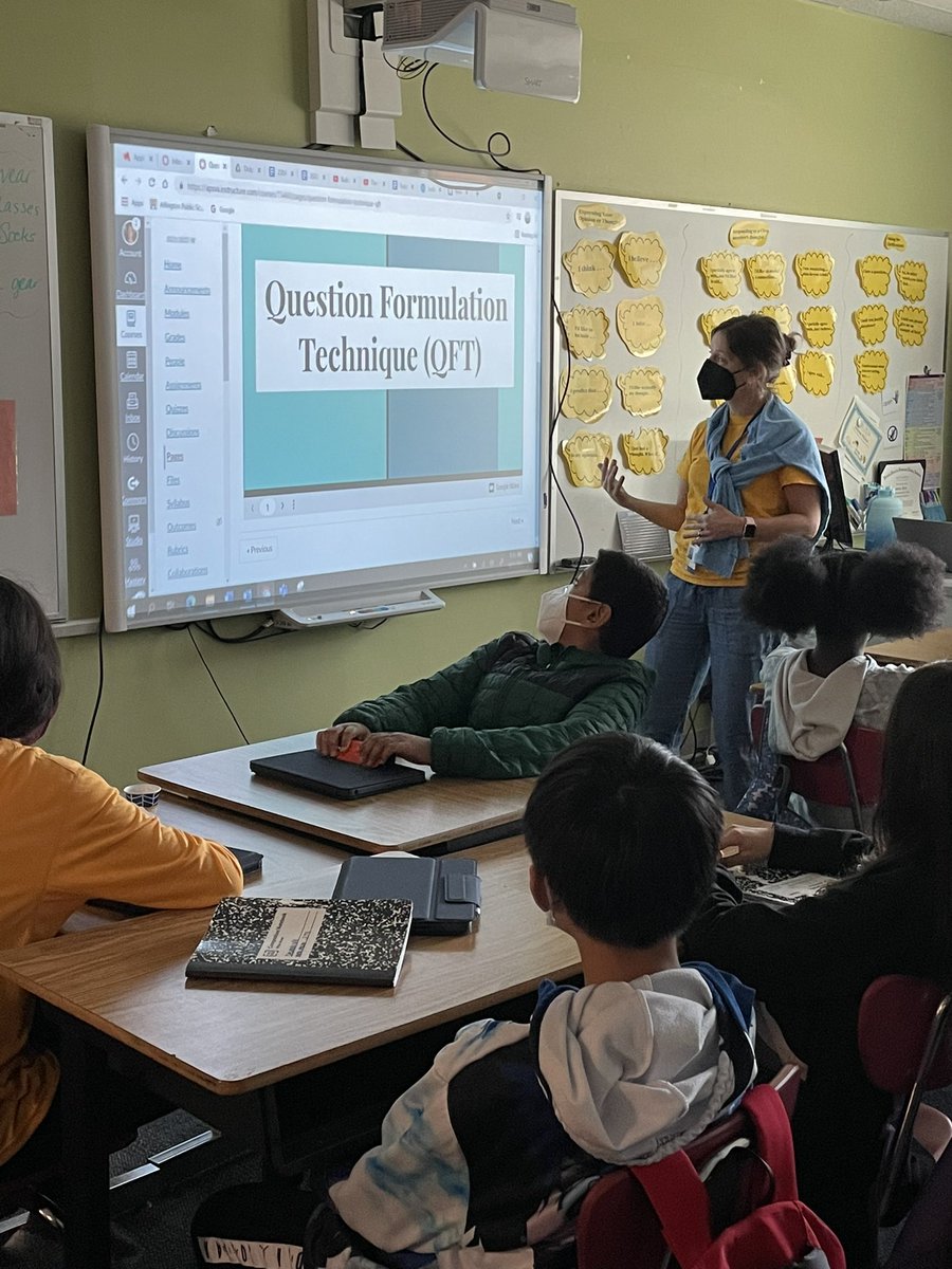 TJMSgifted's tweet photo. 6th grade reading took lit circles to the next level with Question Formulation Technique (QFT) With QFT students write their own questions, taking complete control of the conversation. @JeffersonIBMYP @APSGifted https://t.co/fI4zO0JkrR