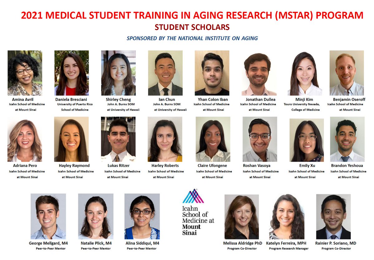 Medical Student Training in Aging Research @ ISMMS (@mstar_ismms) on Twitter photo Our MSTAR <a href="/IcahnMountSinai/">Icahn School of Medicine at Mount Sinai</a> Scholars are ready for their strong showing at #AGS2022!!! @MSHSGeriPalCare <a href="/AmerGeriatrics/">American Geriatrics Society</a> Our MSTAR <a href="/IcahnMountSinai/">Icahn School of Medicine at Mount Sinai</a> Scholars are ready for their strong showing at #AGS2022!!! @MSHSGeriPalCare <a href="/AmerGeriatrics/">American Geriatrics Society</a>