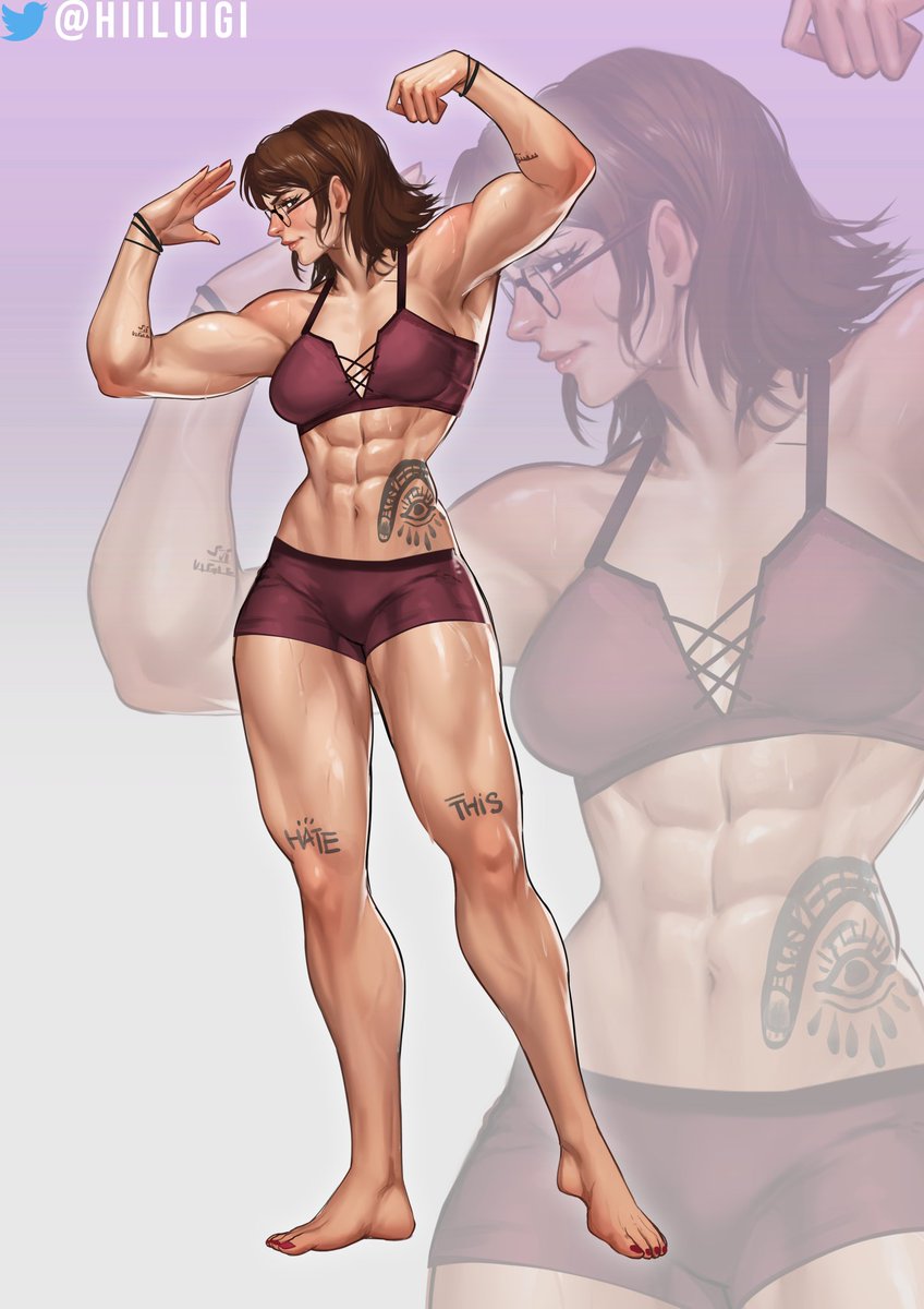 Hiiluigi's tweet photo. I been sick for the last few days. But here for the first patreon doodle.
Muscle Appreciation. Drawing LeanBeefPatty as reference 😁
Find out one more variations on Patreon https://t.co/BEFyDv7Isu