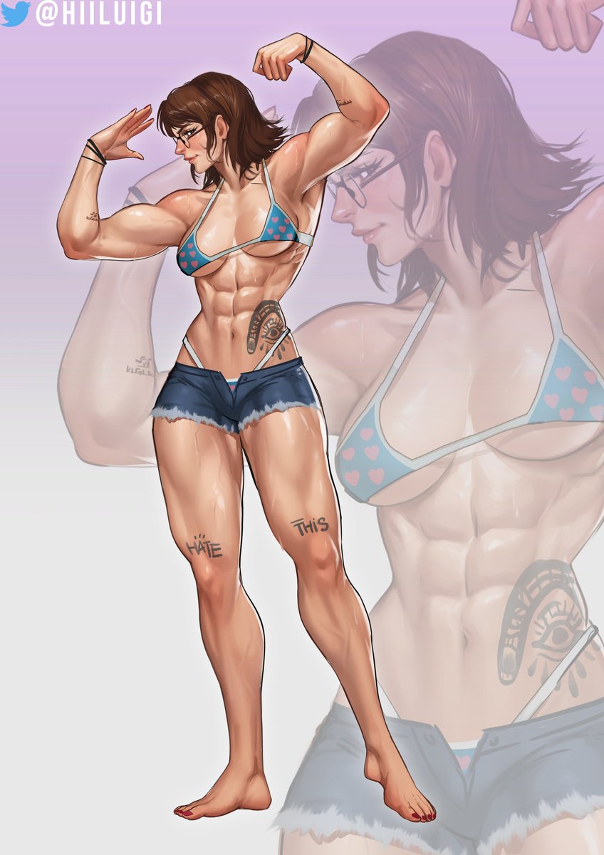 Hiiluigi's tweet photo. I been sick for the last few days. But here for the first patreon doodle.
Muscle Appreciation. Drawing LeanBeefPatty as reference 😁
Find out one more variations on Patreon https://t.co/BEFyDv7Isu