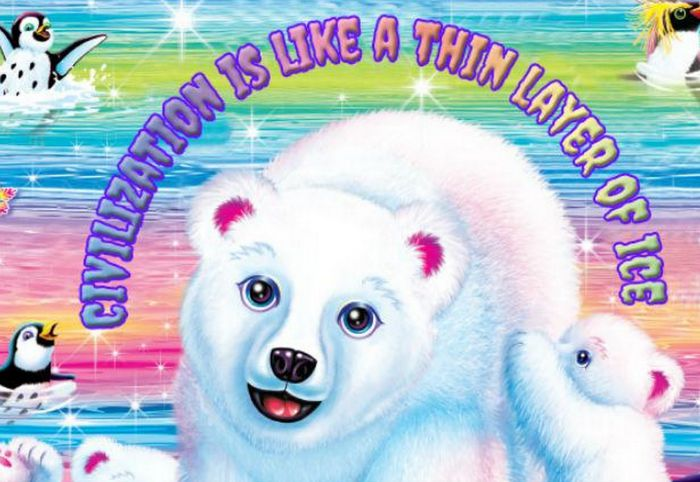 @surenliciousart i'm crying i only know lisa frank from those existential dread memes people made with her work how tf is your work similar