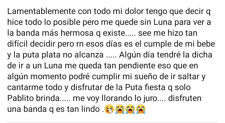 macaypablito's tweet photo. Hay @pablitolescano es la triste realidad de algunas de tus fanáticas q somos mamás.. algún día se q voy a tener la dicha de tener mi primer Luna .... Gracias por existir Damas Gratis..... @pablitolescano @pablitolescano https://t.co/qIeRw24QDu