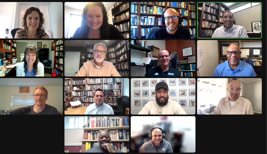 brittanydkim's tweet photo. So great to meet with several Every Voice fellows today—what an amazing group of people! @charlie_trimm @drandrewmking @RevDrDre @NijayKGupta @Dom_S_Hernandez @OctavioEsqueda @MattLynch_OT @iamjpfoster @AbernethyOTProf @BethStovell https://t.co/FcIJfsd6Cl