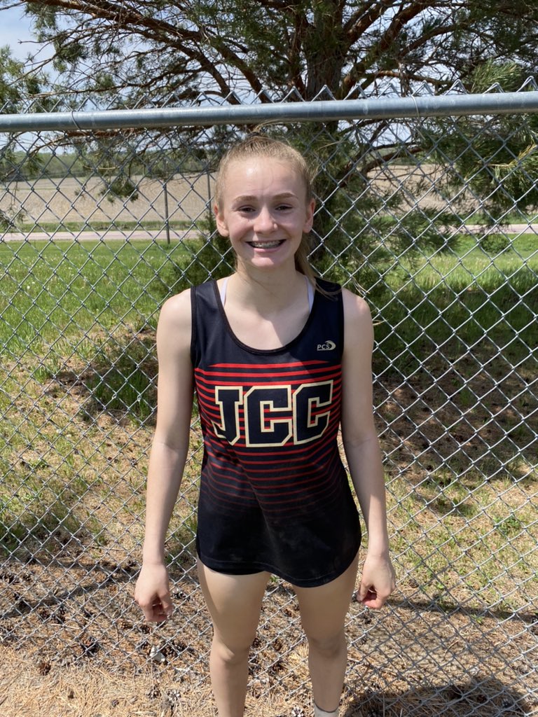 First state qualifier of the day!  Ava Berkebile girls long jump!!#gojcc