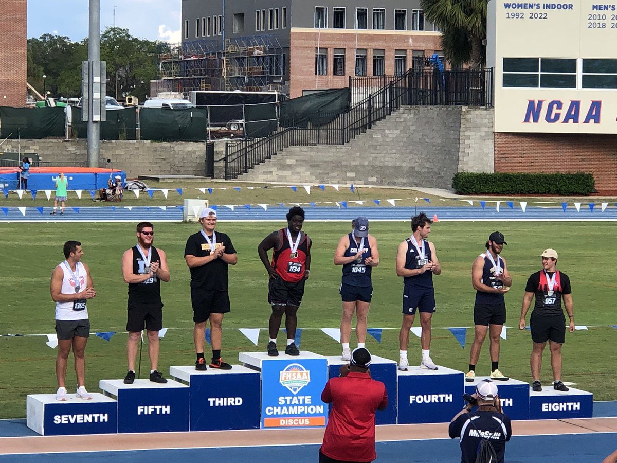 CoachD_KHHS's tweet photo. Congratulations to Caleb Moncrief for coming in seventh place today at the FHSAA 2A track and field championship in the discus. Going to miss him next year. Bright Future @AthleticsKhhs @oneclaysports #WeAreKeystone https://t.co/aGPjZgTL3q