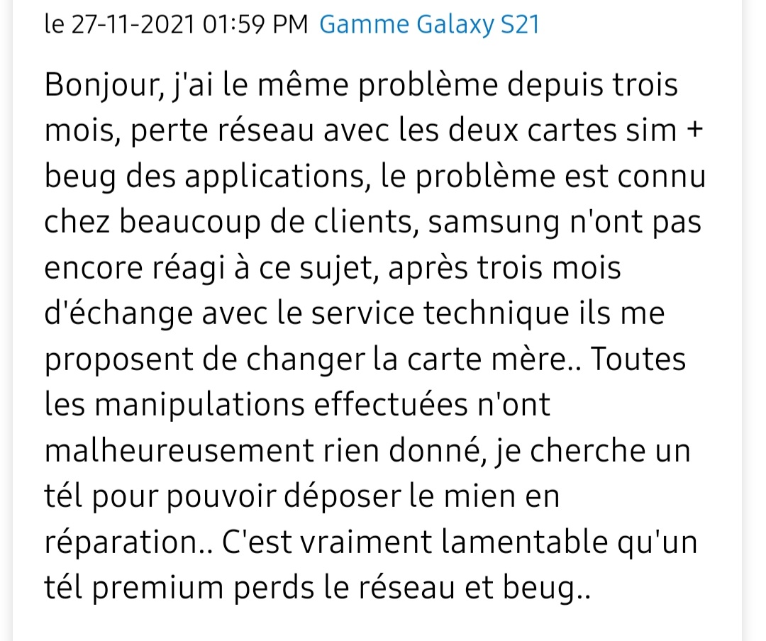 DocInfo83120's tweet photo. @SamsungFR une réaction à ce genre de bug ! C'est inadmissible de vendre des téléphones à 1500€ et qui bug et ne capte plus le réseau !!! https://t.co/Dp7fVseVGo