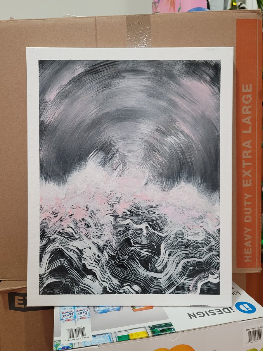 SmellsLikeLovi's tweet photo. Crystal Castle - Plague 🎶
Tried a fan brush finally. Really love the lines that came out of it :0
-
#art #painting #abstract #absrtact #waves https://t.co/0pYuuq7IRe