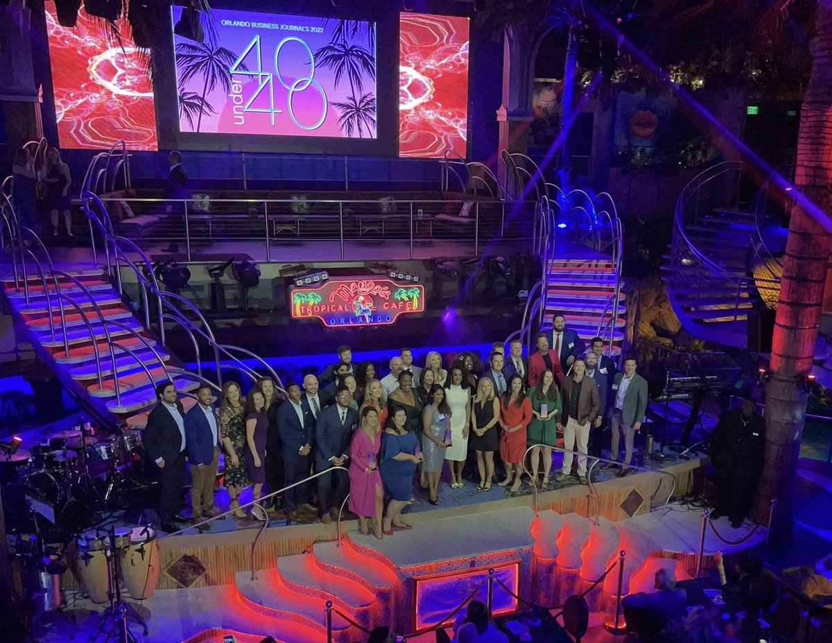 RacquelAsa's tweet photo. Thank you @OBJUpdate for recognizing #OBJ40Under40 in Orlando. It’s an honor to be on this stage with 39 other amazing professionals in the community. https://t.co/hT9EnUj1vx