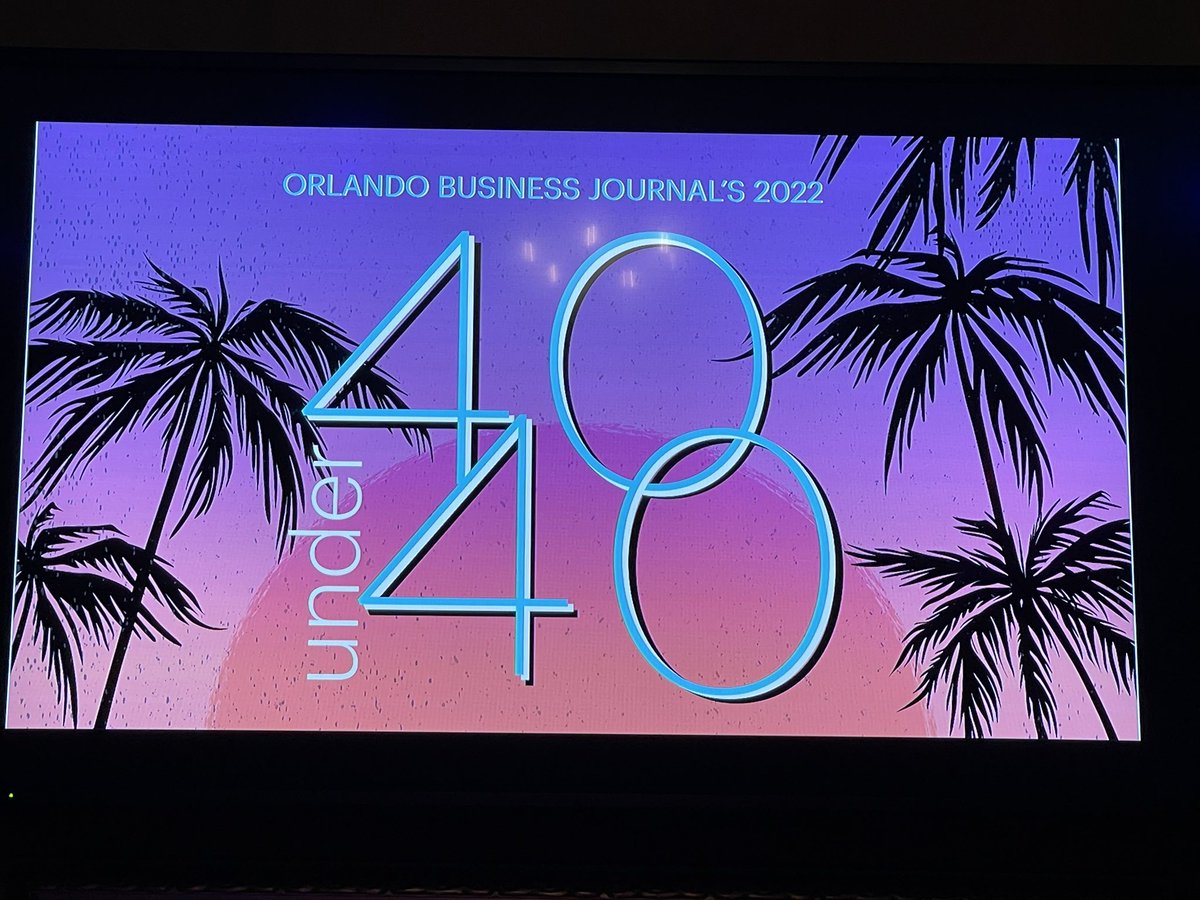 RacquelAsa's tweet photo. Thank you @OBJUpdate for recognizing #OBJ40Under40 in Orlando. It’s an honor to be on this stage with 39 other amazing professionals in the community. https://t.co/hT9EnUj1vx