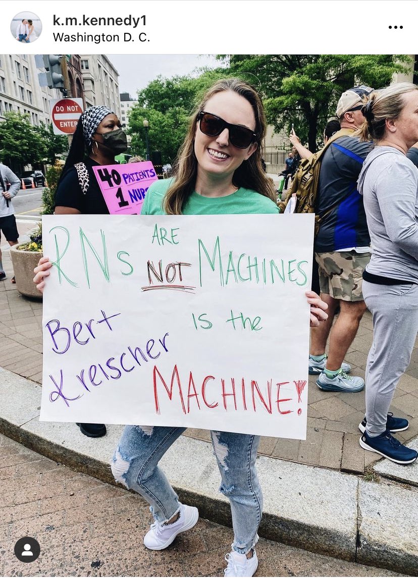 jrkennedy94's tweet photo. Yo @bertkreischer ! Check the wife’s sign at the nurses march today in DC. She loves you and wanted me to show you. 😂😂 https://t.co/Pee7IhC0rS