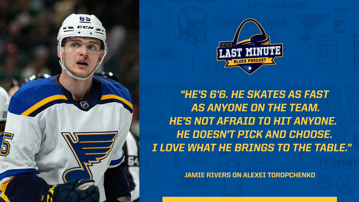StLouisBlues's tweet photo. Alexei Toropchenko may have only played a few Playoffs games so far, but @JamieRivers08 likes what he sees.
Get ready for Game 6 tonight with the newest episode of Last Minute Blues Podcast, presented by @together_cu!
🎧 https://t.co/MCaPEy2GtP https://t.co/rJeBnDYbAJ