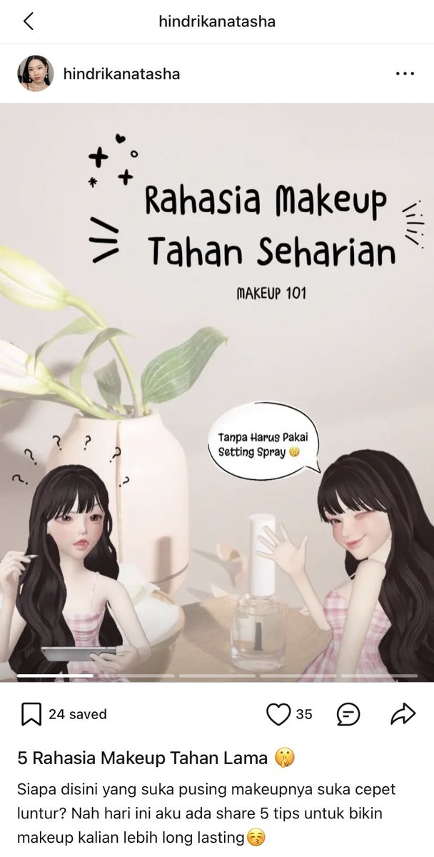 hi__itsnat's tweet image. Ini masih berlaku 🥹 aku coba pake setting spray fixx malah mulai longsor makeup aku. Nanti gatau deh bisa di touch up apa gak. Soalnya lembab banget trus pake maskernya juga bukan kn95 🙂🫶

Tapi 5 tips ini udah paling bener sih menurutku. Karena tanpa setting spray gak longsor.