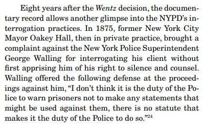 FrKnickerbocker's tweet photo. There's a rare Oakey Hall appearance in the robust and interesting historians' amicus brief in Vega v. Tekoh, seemingly contributed by Wesley Oliver of Duquesne.
https://t.co/flidzYW222 https://t.co/ZE9D28Obvr