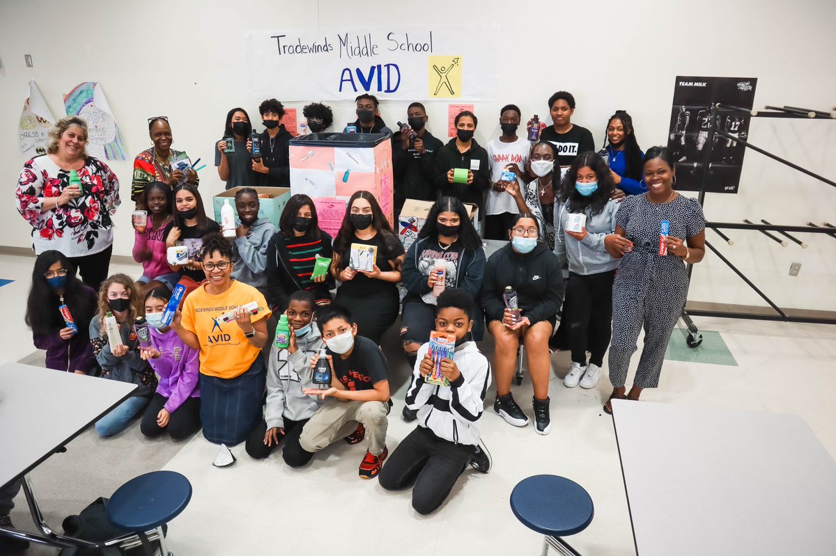 RPBHS_Principal's tweet photo. Thank you to the TMS AVID Team for organizing the AVID Spring Toiletry Collection for Adopt-A-Family of the Palm Beaches-Homeless Program! #TMSPride https://t.co/DzMZuDXQAu