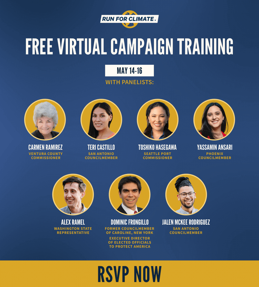 LeadLocally's tweet photo. We are SO excited to announce an all star line up of speakers for our #RunforClimate training this weekend. If you haven’t signed up yet, do so here: https://t.co/lJcCg1z9SF

We’ll hear from climate champs like: (1/3) https://t.co/jnvYfhYS4e