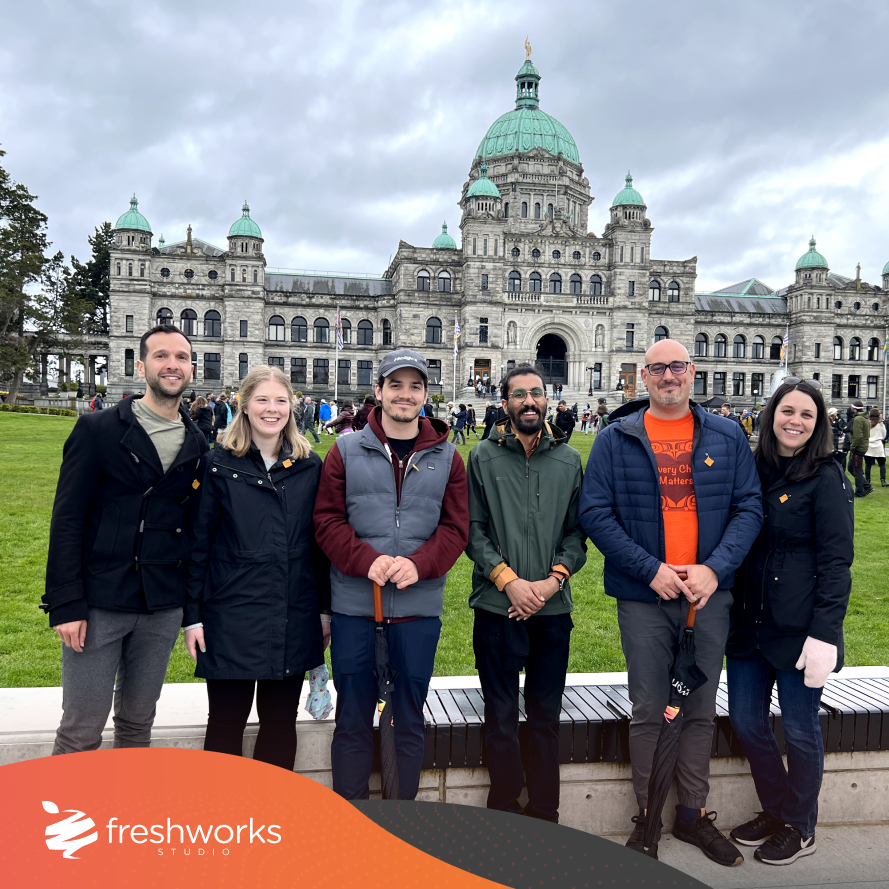 FreshWorksApps's tweet photo. We were honoured to join the Walk to End Violence today here in #yyj. It was impactful to watch the beautiful welcome ceremony, hear from speakers, and recognize the 11th year of the Moose Hide Campaign.

Learn more about the campaign here:
https://t.co/C73izUdLfS https://t.co/hUFtKDGhTR